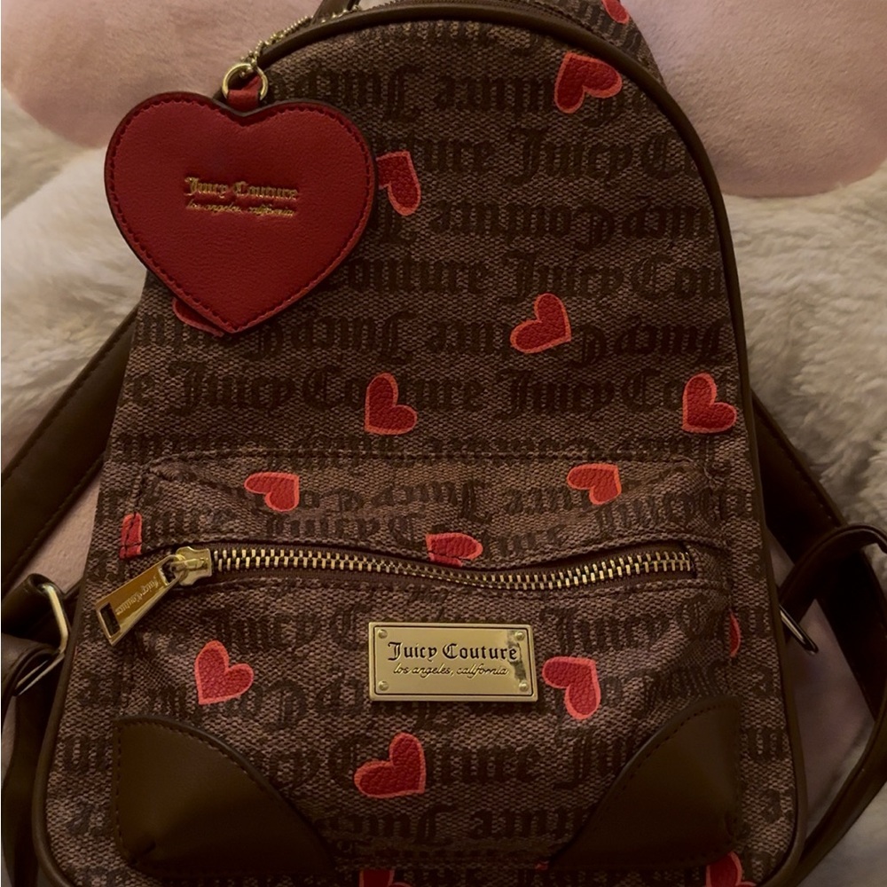 Juicy Couture Heart-Patterned Backpack